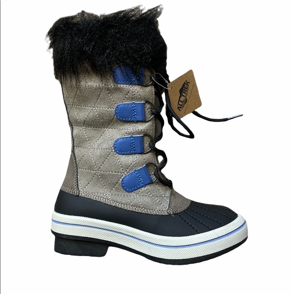 ALL TREK FAUX FUR TOP TALL BOOT IN GREY